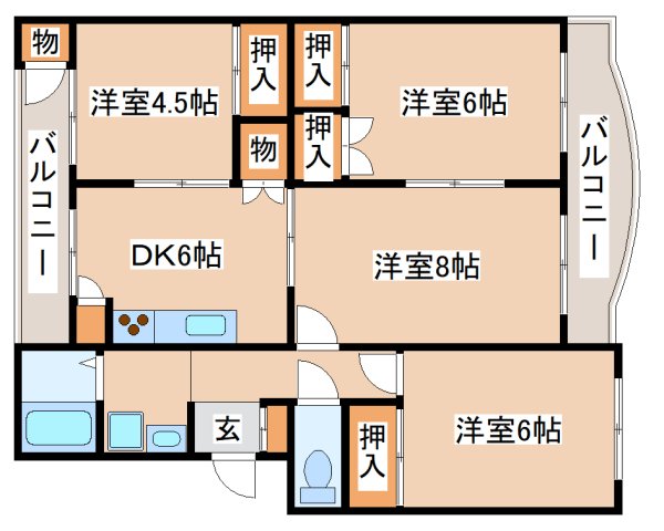4階の間取り図
