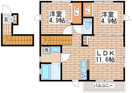 2階の間取り図