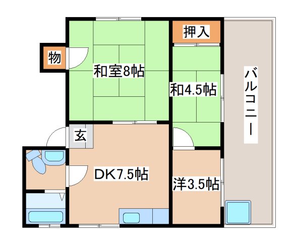 2階の間取り図