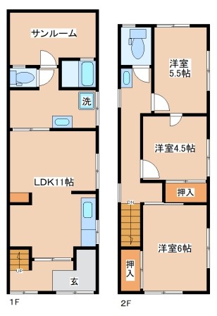 -階の間取り図