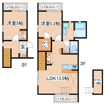 2階の間取り図