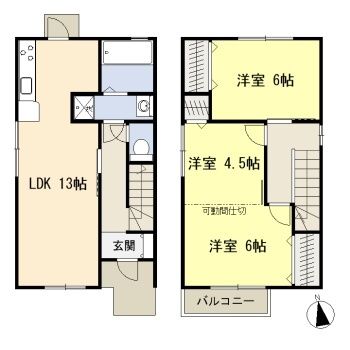 -階の間取り図