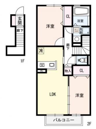 2階の間取り図