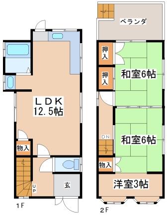 -階の間取り図