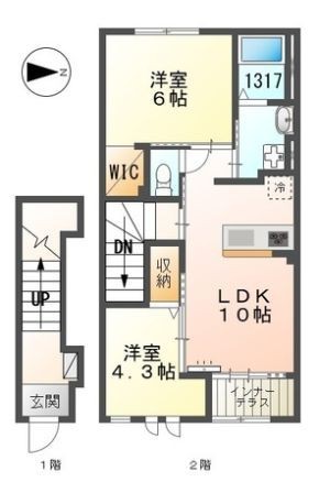 2階の間取り図