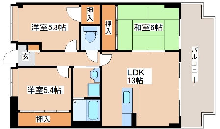 2階の間取り図