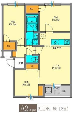 2階の間取り図