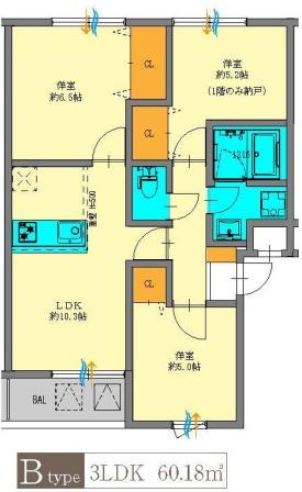 2階の間取り図