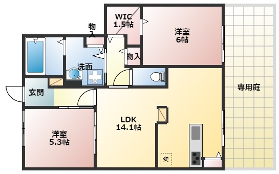 1階の間取り図