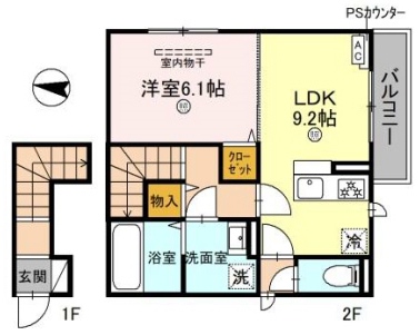 2階の間取り図
