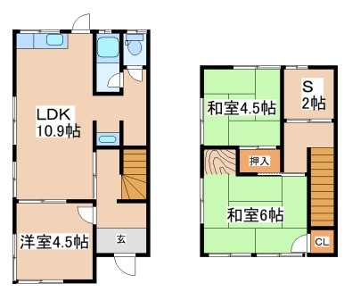 -階の間取り図