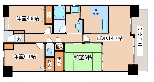 4階の間取り図