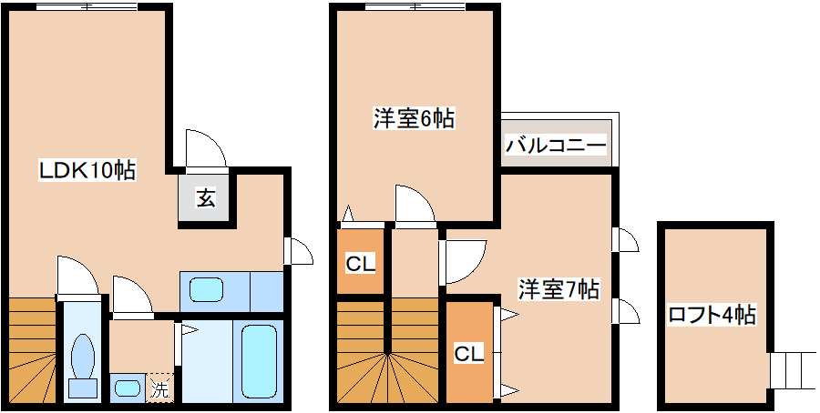 1階の間取り図