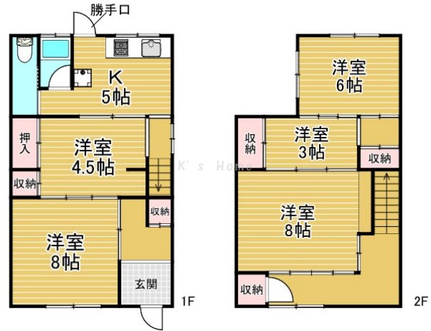-階の間取り図