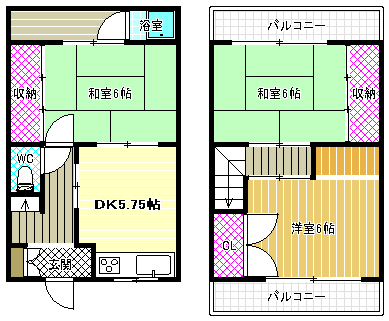 -階の間取り図