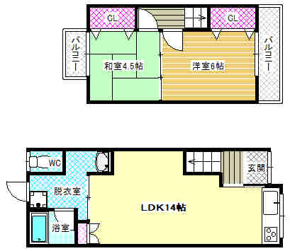 -階の間取り図