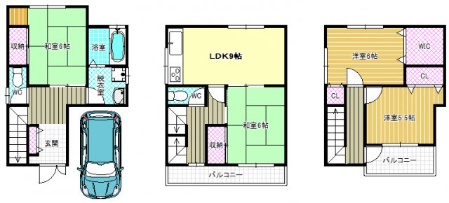 -階の間取り図
