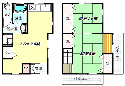 1階の間取り図