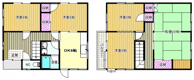 -階の間取り図