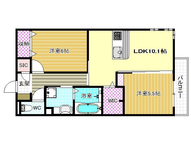 2階の間取り図