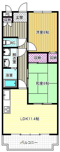 2階の間取り図