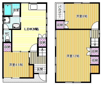 -階の間取り図