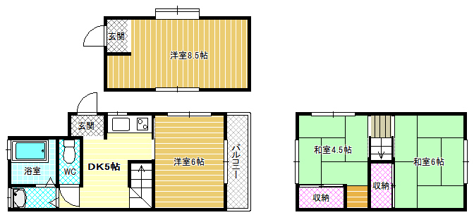 -階の間取り図