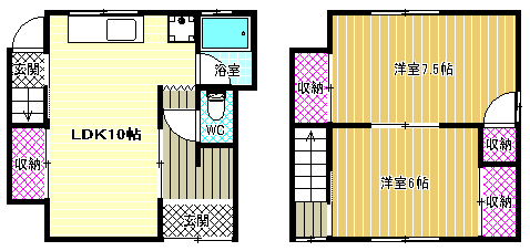 -階の間取り図