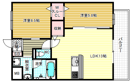 6階の間取り図