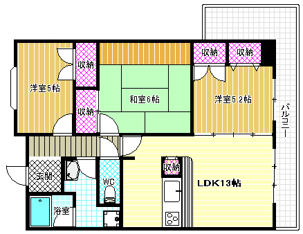 6階の間取り図
