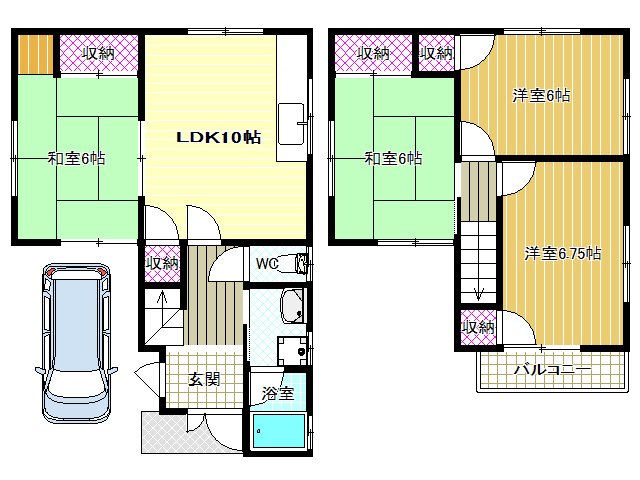 -階の間取り図
