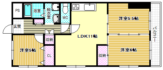1階の間取り図