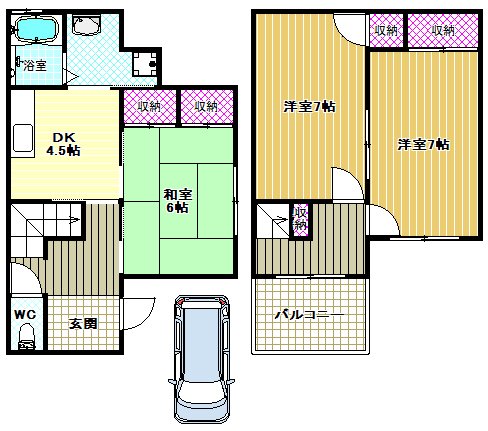 -階の間取り図