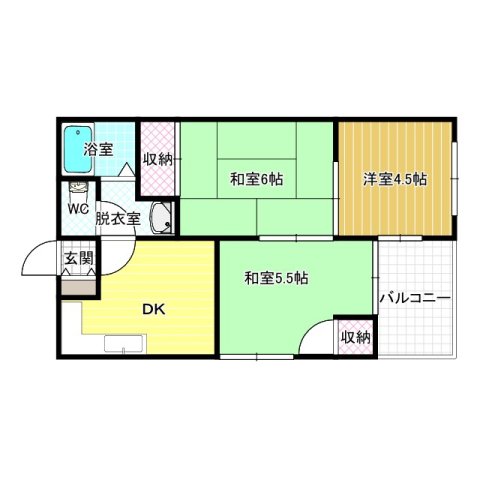 2階の間取り図