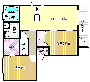 2階の間取り図