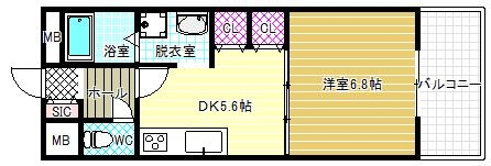 2階の間取り図
