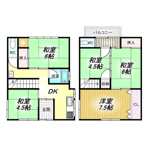 -階の間取り図