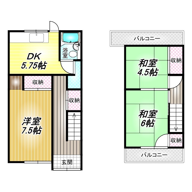 -階の間取り図