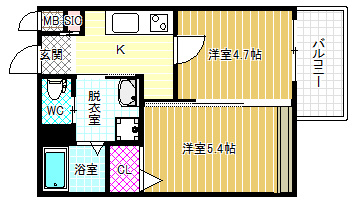 2階の間取り図