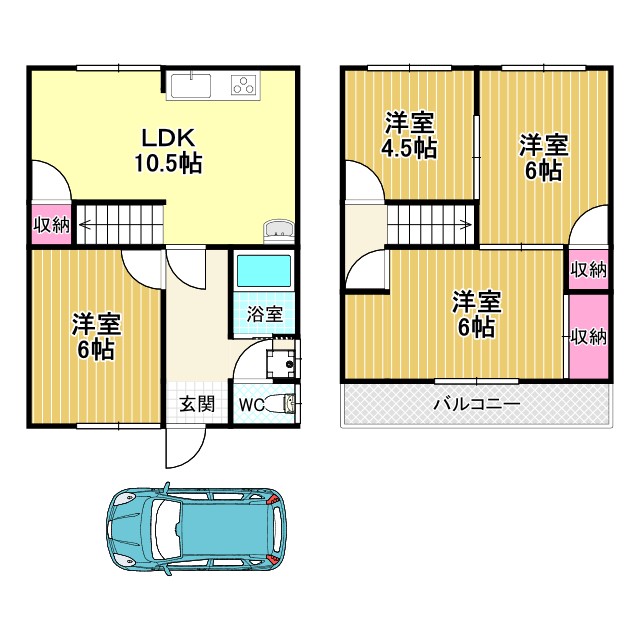 -階の間取り図
