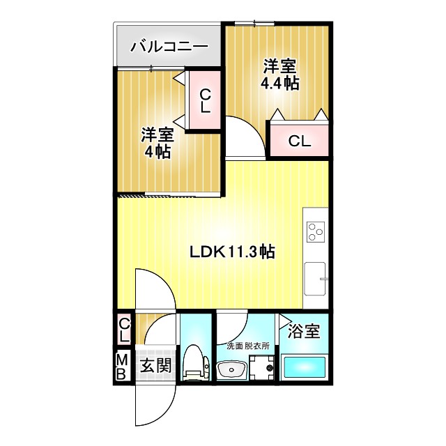 1階の間取り図
