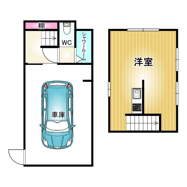 -階の間取り図