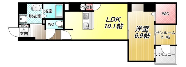 4階の間取り図
