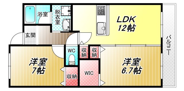 2階の間取り図