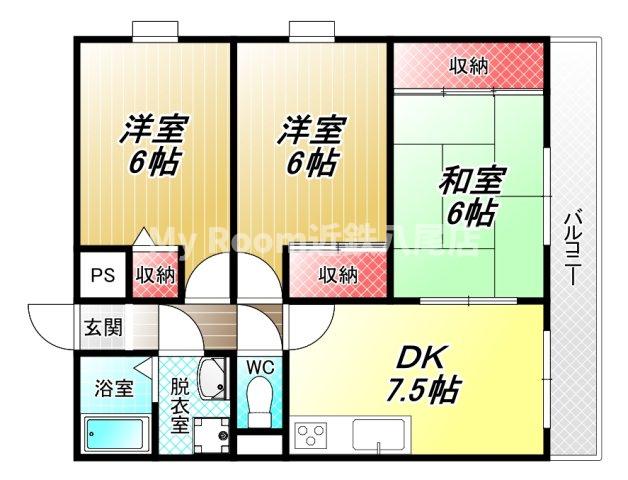 2階の間取り図