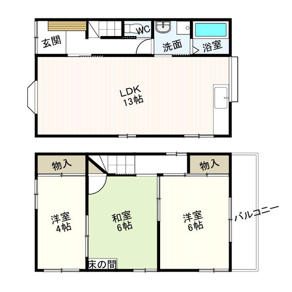 -階の間取り図