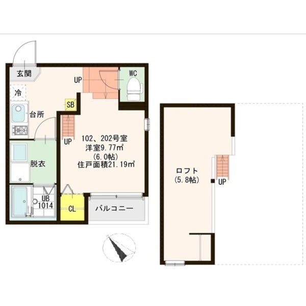 2階の間取り図