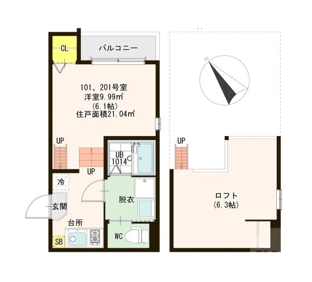 1階の間取り図