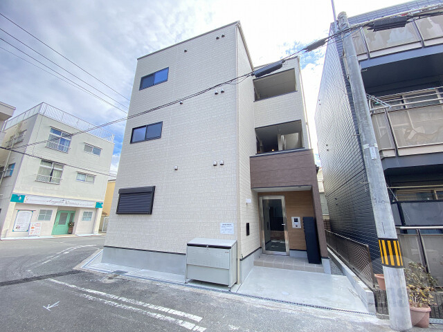 大阪市東淀川区豊新４丁目の賃貸アパートの外観