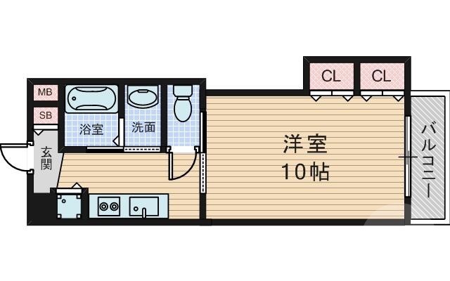 広々とした1Kです